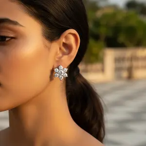 Colgante de Flor de Circonita Cúbica de Plata 925 para Mujer, Joyería de Circonita, Regalo - Product Image 2