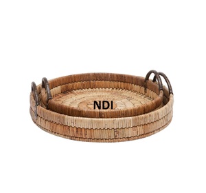 Bandeja para servir de madera de bambú con acabado Natural, forma Rectangular, calidad Superior, servidor de alimentos para desayuno, bandeja para servir catering - Product Image 6