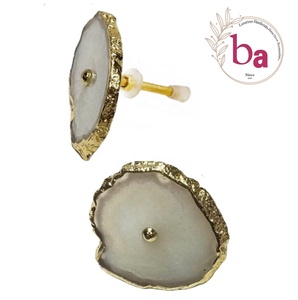 Bouton de placard en Agate à faire soi-même, couleur crème blanche, pour meubles, portes, tiroirs et tirettes - Product Image 1