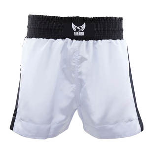 กางเกงขาสั้นมวยสำหรับผู้ชายกางเกงขาสั้นสีล้วนน้ำหนักเบาดีไซน์ใหม่ฉลากส่วนตัวได้ - Product Image 3