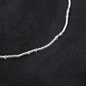 Cadenas de Plata de Ley 925 de Primera Calidad para Hombres y Niños, Chapadas en Oro de 18K y Rodio, Estilo Figaro, Estilo Religioso, con Perla como Piedra Principal - Product Image 3