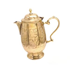 เหยือกทองเหลืองสไตล์มุกไล งานฝีมือประณีต ลวดลายราชวงศ์ที่ละเอียดอ่อน พร้อมการเคลือบทองที่หรูหรา - Product Image 4