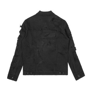 Solid Color Breathable Winter Men Jeans Jacket and <b>Pants</b> Set Zipper Fly Closure Heavyweight Fashion Look - Product Image 6