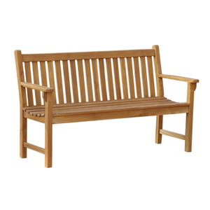 ม้านั่งสวนไม้สัก150ซม. เป็นมิตรกับสิ่งแวดล้อมสำหรับ3ที่นั่งสีไม้ธรรมชาติที่นั่งกลางแจ้งสำหรับสวนสวนและเฟอร์นิเจอร์สนาม - Product Image 3