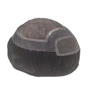 Peluca de Cabello Humano 100% con Frente de Encaje Mono, Parches de Tupé, Prótesis Capilar Taz, Alta Calidad BD - Product Image 3