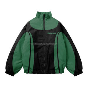 Ensemble de survêtement coupe-vent de haute qualité, tissu polyester lisse 135 GSM, style à panneaux contrastés, impression de logo personnalisée - Product Image 3