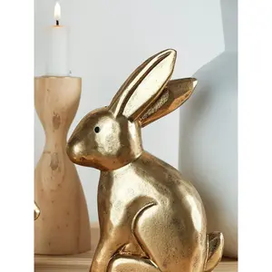 Sculpture d'animal en métal artisanale de luxe, sculpture d'animal en métal de qualité supérieure, décoration artistique, plaqué or, fait main, Zahid - Product Image 4