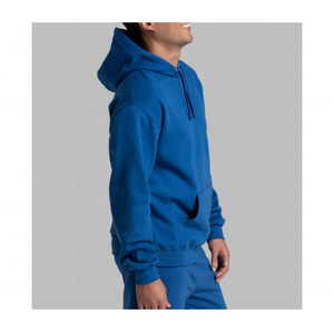 Sweat à capuche épais en coton pour homme, avec impression 3D en relief, qualité ODM, tissu polaire, broderie de logo pour l'hiver - Product Image 2