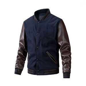 Chaqueta de cuero exigente para hombre Chaquetas de cuero al por mayor para hombre - Product Image 1