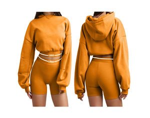 Top Bán New Phong Cách Riêng Logo Thời Trang Của Phụ Nữ Bộ Và Tập Luyện Quần Short Thiết Lập-Hoàn Hảo Cho Đường Phố Cao Mặc Thư Giãn Có Thể Thiết Lập - Product Image 1