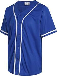 Collection de maillots de baseball à boutons complets pour hommes, femmes et jeunes, personnalisables, vierges, sublimation, rayures, camouflage, motifs délavés - Product Image 6