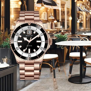 Cho Aurora Sang Trọng Unisex Thép Không Gỉ Đồng Hồ Thạch Anh Phong Trào Sapphire Pha Lê 10ATM Không Thấm Nước 22Mm Ban Nhạc Chiều Rộng Con Trỏ - Product Image 5