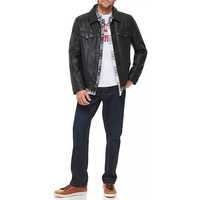 Blousons en cuir pour hommes, style camionneur, en cuir de vachette, col montant, doublure en peau de mouton, effet vieilli, poches tendance, style universitaire classique, vert