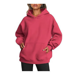 2025 nueva moda mujer de talla grande pulóver con capucha diseño personalizado ropa de calle polar con logotipo frontal - Product Image 1