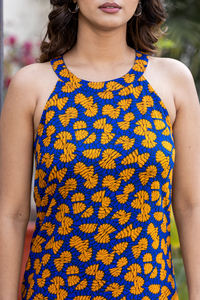 100% rayonne tenue décontractée écologique imprimé fleuri motifs ethniques fabriqués à la main respirant tenue quotidienne robe de Style bohème - Product Image 5