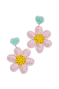 Top fantaisie élégant nouveau Design à la main perlé broderie mignon rouge balancent goutte boucle d'oreille luxe à la mode dernière par glowin fashion - Product Image 3