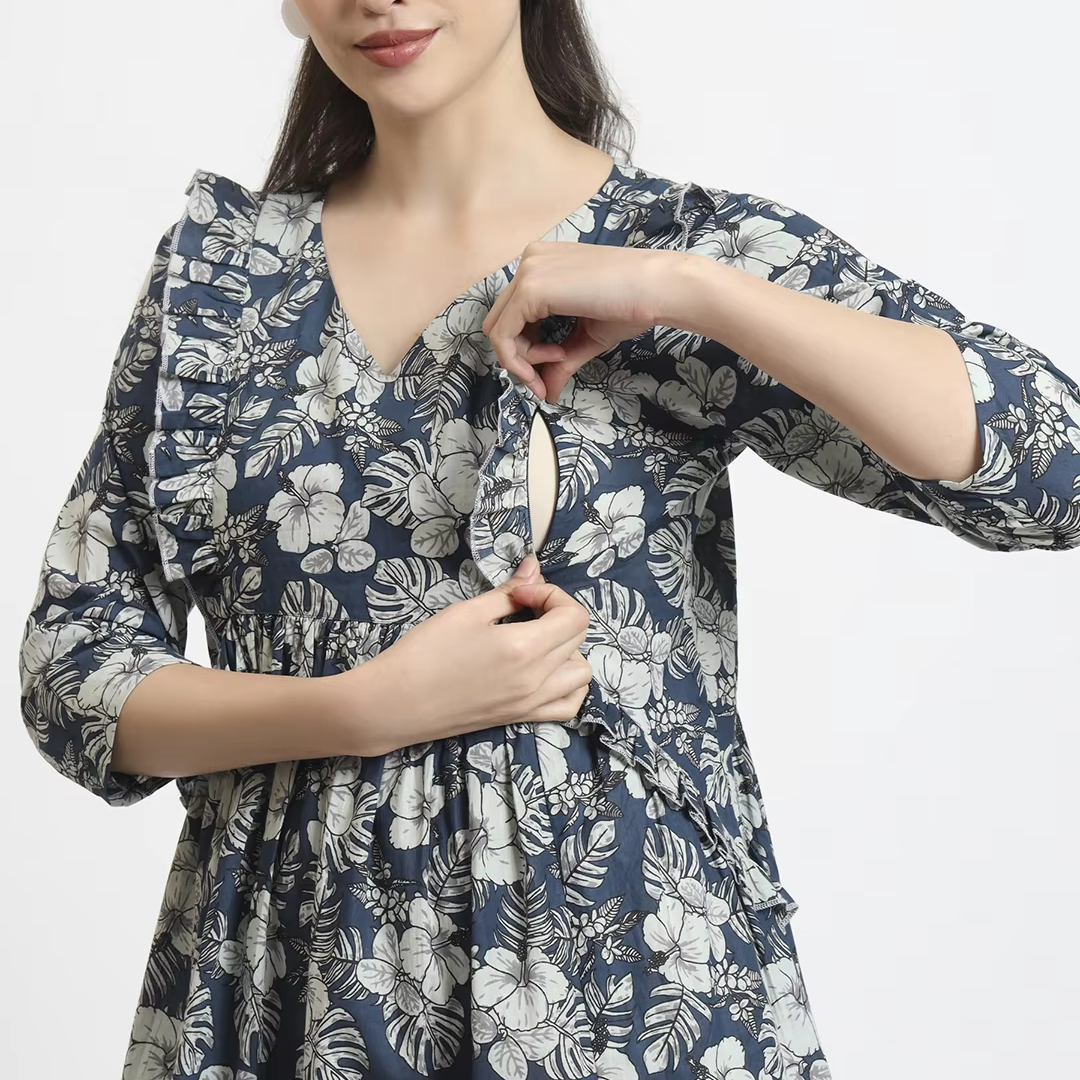 Breastfeeding Dresses Formal - Elegant Knee-Length Maternity Wear