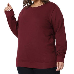 Sudaderas de Mujer con Logotipo Personalizado en la Parte Delantera, Color Rojo Sólido, Invierno 2025, Servicio OEM - Product Image 6