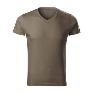 Camiseta de hombre de talla personalizada de la mejor calidad, color sólido a precio de venta al por mayor, ropa de calle de verano, camisas informales de manga corta con cuello de pico para hombre - Product Image 6