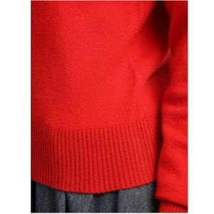 เสื้อสเวตเตอร์คอกลมผ้าแคชเมียร์แท้สำหรับผู้หญิง, เสื้อสเวตเตอร์คอกลมแขนยาวเสื้อสวมหัวอบอุ่นแฟชั่นฤดูใบไม้ร่วงฤดูหนาว - Product Image 5