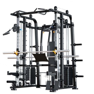 Station de musculation multifonctionnelle pour entraînement de force : Lat Pulldown, Smith Machine, Rack à Squat, Station de Crossover par câble pour salle de sport à domicile - Product Image 1