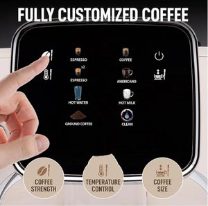 <span class=keywords><strong>Cafetera</strong></span> Súper Automática con Molinillo Incorporado, Vaporizador, Autolimpieza y Panel Táctil para Café en Grano y Molido - Product Image 5
