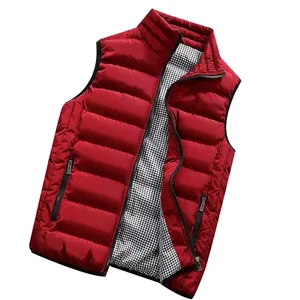 Chaleco de nailon reversible de alta calidad para hombre, chaqueta con cierre de cremallera, transpirable, a prueba de viento, para uso en invierno, ropa exterior, chaleco acolchado de seguridad - Product Image 2