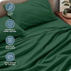 Ensembles de literie 4 pièces en textile de maison au design de luxe, ensemble de draps de lit imprimés reine/roi taille en microfibre 100% polyester - Product Image 3