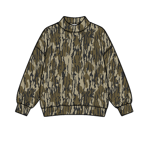 Précommande – Nouveaux T-shirts et Hauts Personnalisés à Col Montant et Manches Longues pour Femmes Adultes, Imprimé <span class=keywords><strong>Camouflage</strong></span>, Vente en Gros, Collection Chasse - Product Image 2