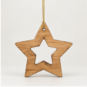 Wood <b>Star</b> Wall <b>Hanging</b> Decor Handicraft Christmas Ornament Traditional Shape - Product Image 6