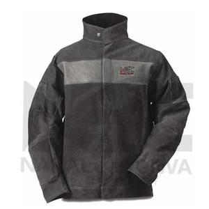 Chaqueta de soldadores de alta resistencia de calidad superior Cuero de vaca dividido y tela de algodón Ropa de trabajo de seguridad industrial - Product Image 6