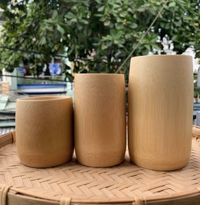 Gobelet à boire en bambou massif pour usage domestique, produit artisanal naturel du Vietnam - Product Image 3