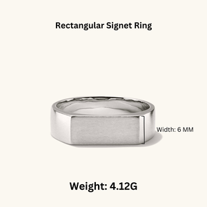 แหวนเครื่องหมายสี่เหลี่ยมบางใส่ได้ทั้งชายและหญิงสีขาว14K และชุบทอง18K ดีไซน์ไม่เหมือนใครสามารถปรับแต่งได้ตามต้องการสำหรับงานหมั้นอินเทรนด์ - Product Image 4