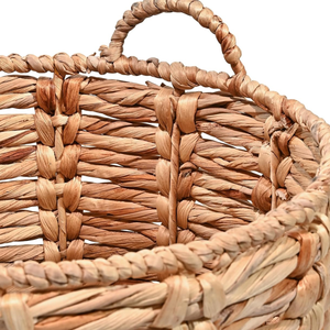 Panier en jacinthe d'eau le plus vendu Paniers de rangement faits à la main de couleur naturelle Paniers en osier pour le rangement du salon et la décoration intérieure - Product Image 2