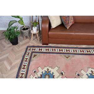 พรมวินเทจตุรกี ขนาด 6.1x8.9 ฟุต (187x271 ซม.) สีแดงไล่เฉด - Product Image 2