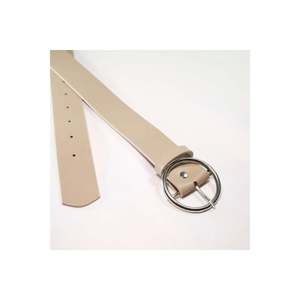 Ceinture pour femme à boucle ronde 3 pièces, ceinture pour pantalon, ceinture pour veste, ceinture pour robe, ceinture pour chemise - NOIR-BEAIGE TAN - Product Image 5