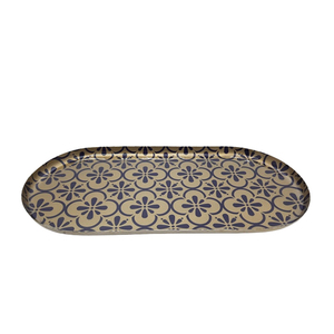 Bandeja Ovalada para servir hierro seguro para alimentos, bandejas de descongelación esmaltadas para boda y Decoración de mesa hecha a mano - Product Image 2