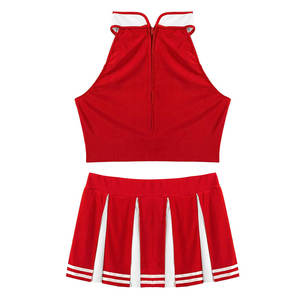 ชุดยูนิฟอร์มเชียร์ลีดเดอร์ผู้หญิงสีพื้นแบบสั่งทำคุณภาพพรีเมียม ดีไซน์ OEM ผ้าสแปนเด็กซ์/โพลีเอสเตอร์ พิมพ์ลายแบบซับลิเมชั่น คุณภาพดีที่สุด - Product Image 2
