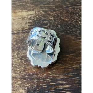 Anillo Ajustable de Plata de Ley con Múltiples Piedras Hechas a Mano del Suroeste, con Piedras en Forma de Pera de 6mm y Engaste de Bisel - Regalo - Product Image 5