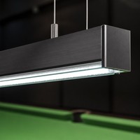 Lampe suspendue linéaire LED en aluminium pour salle de billard, zone de table de billard, 1200 mm, 6000 K, dimmable, éclairage de plafond