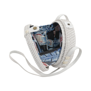 กระเป๋าชายหาดหวายโบฮีเมียนวินเทจสำหรับผู้หญิงและเด็กผู้หญิงผ้าทอมือฤดูร้อน - Product Image 2