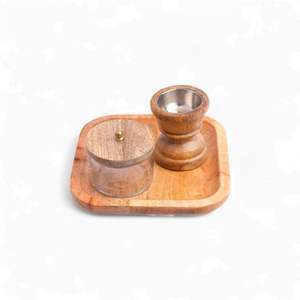 Plateau de service en bois artisanal élégant et décoratif de nouvelle conception 2026 avec incrustation de nacre pour le Ramadan, vente en gros en Inde - Product Image 6