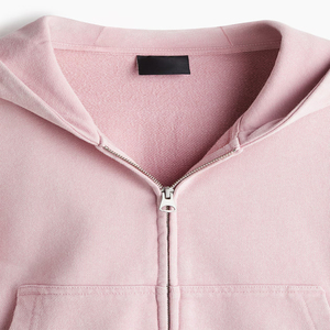 เสื้อฮู้ดดี้ผู้ชายคุณภาพสูง เสื้อสเวตเชิ้ตแบบยูนิเซ็กซ์ ทรงโอเวอร์ไซส์ ซิปหน้า เสื้อฮู้ดดี้เปล่า ผ้าหนา ขายส่ง เสื้อสตรีทแวร์แบบสวมหัว ผ้าฟลีซ - Product Image 4