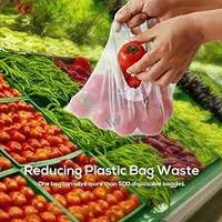 Sacs à soufflets latéraux en PEHD recyclables pour l'emballage des légumes, sur rouleaux, avec impression en héliogravure personnalisable pour les supermarchés