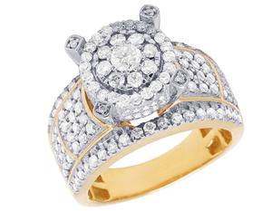 Luxury Halo Bridal <b>Ring</b> with Silver Gold Plated Moissanite Diamond Statement <b>Iced</b> Out Jewelry for Women - Product Image 4