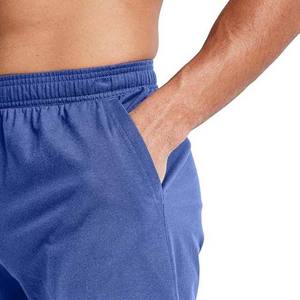 Short de jogging de plage de couleur bleue d'été pour hommes, décontracté 100% coton, avec cordon de serrage, taille élastique, 2025 - Product Image 5