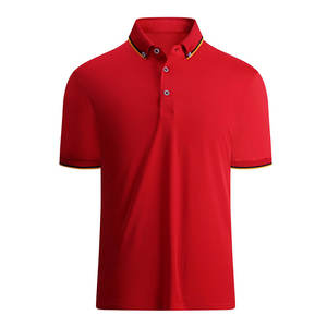 100% Fabricante de camisetas de polo de secado rápido Nueva moda Patrón sólido Camiseta de golf de manga corta - Product Image 1