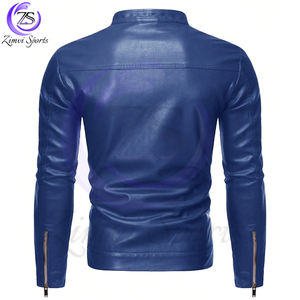2025 moda clásica Streetwear estilo invierno cálido prendas de vestir exteriores de alta calidad diseño personalizado chaquetas de cuero con cremallera completa duraderas - Product Image 2