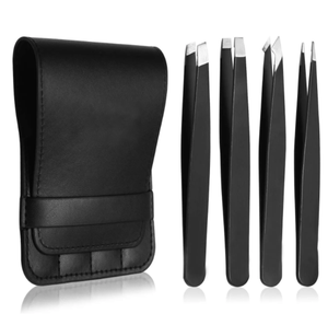 Ensemble de pinces à sourcils professionnelles en acier inoxydable 4 pièces - Product Image 1