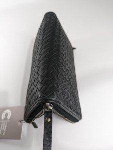 Luxury <b>Ladies</b> Clutch Purse Braided Leather Women Purse Zipper Large Capacity Long Genuine Leather Women <b>Wallet</b> for Girl - Product Image 4